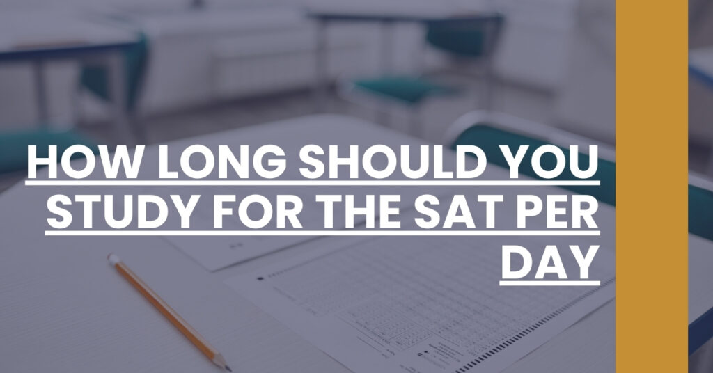 How Long Should You Study For The SAT Per Day Feature Image