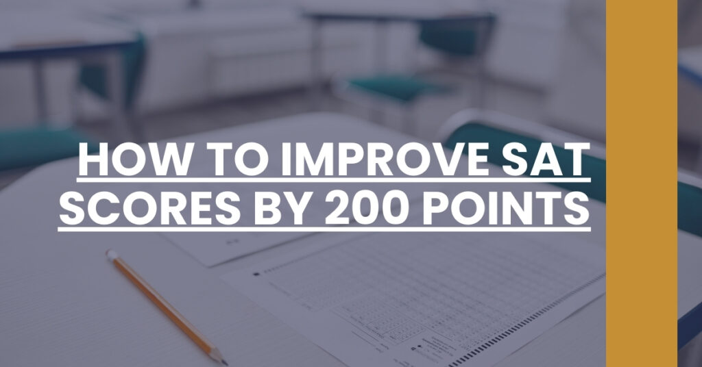 How To Improve SAT Scores By 200 Points Feature Image