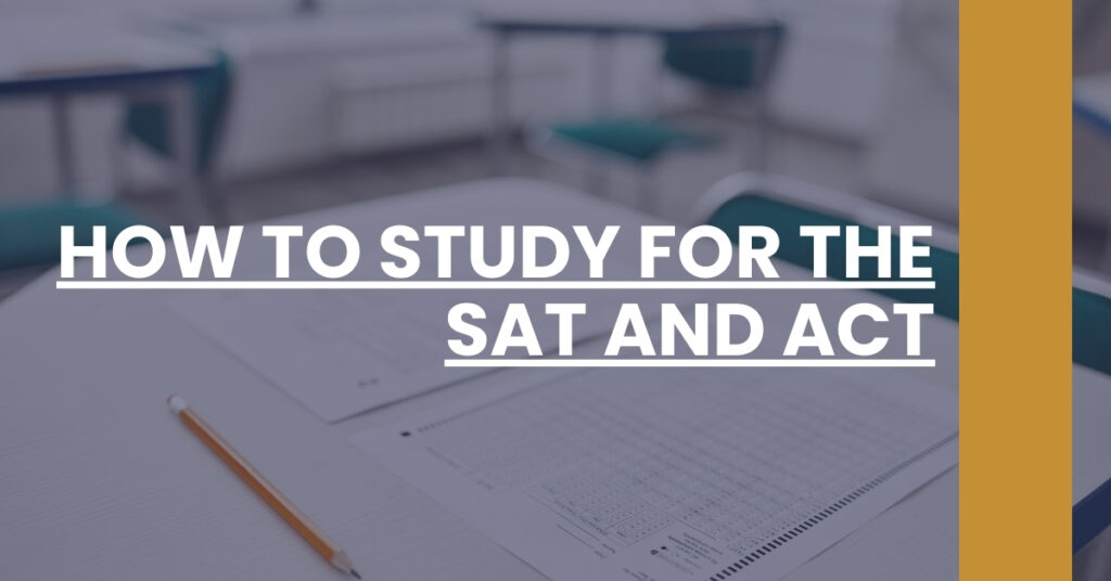 How To Study For The SAT and ACT Feature Image