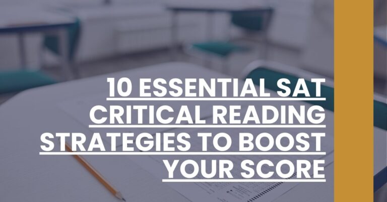 10 Essential SAT Critical Reading Strategies to Boost Your Score Feature Image