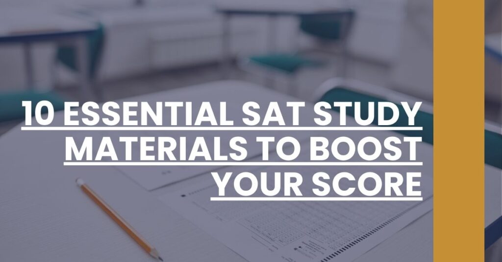 10 Essential SAT Study Materials to Boost Your Score Feature Image